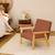 Fauteuil scandinave en bouclette et bois enfant isak l 47 x p 43,5 x h 50cm Blanc+Moutarde+Taupe+Terracotta 19 - vertbaudet enfant 