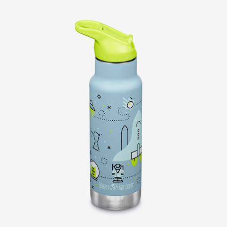 Gourde inox isoterme 355 ml bouchon sport Beige+Bleu+Bleu imprimé+Vert 7 - vertbaudet enfant 