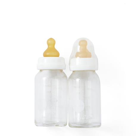 Lot de 2 biberons en verre 120ml Blanc 1 - vertbaudet enfant 