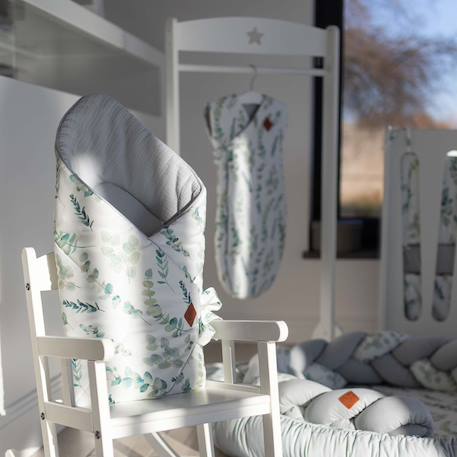 Gigoteuse été légère kimono eucalyptus Eucalyptus, vert, gris 5 - vertbaudet enfant 