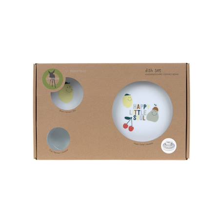 Coffret repas en porcelaine happy fruits Blanc 3 - vertbaudet enfant 