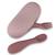 Set de couverts en silicone rose Rose 2 - vertbaudet enfant 