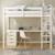 Lit mezzanine pin massif  arthur Blanc+Blanc-bois 4 - vertbaudet enfant 