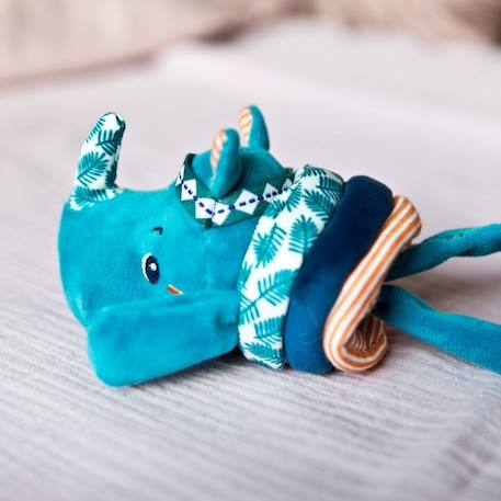 Hochet vibrant marius le rhinocéros Bleu 4 - vertbaudet enfant 