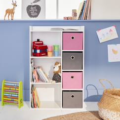 Chambre et rangement-Meuble de rangement pour enfant, blanc - camille - avec 7 compartiments et 4 paniers
