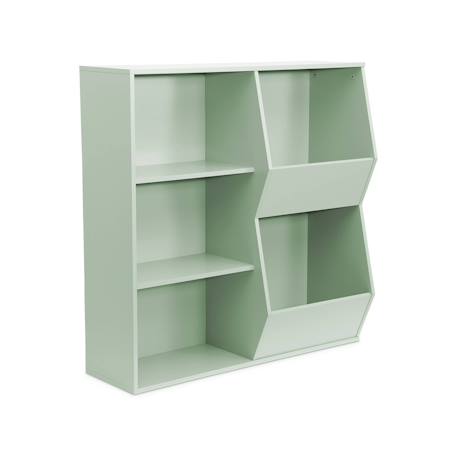 Meuble de rangement enfant, 3 étagères et 2 espaces de rangement Blanc+Rose+Vert 14 - vertbaudet enfant 
