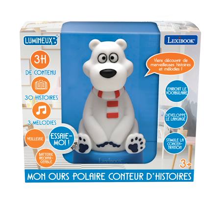 Conteur d’histoires ourson en 3d avec veilleuse (français) Blanc 3 - vertbaudet enfant 