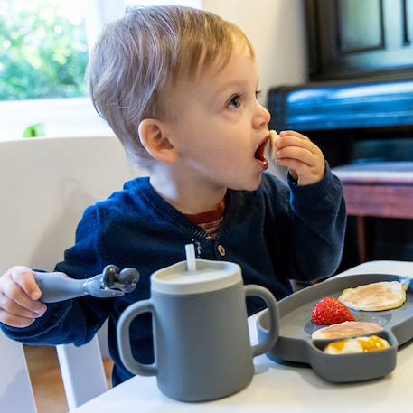 Set de couverts en silicone gris Gris 3 - vertbaudet enfant 