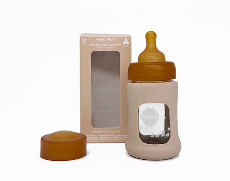 Biberon en verre avec housse de protection - sand - 150 ml Beige 2 - vertbaudet enfant 