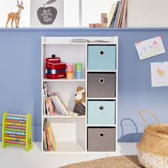 Chambre et rangement-Meuble de rangement pour enfant, blanc - camille - avec 7 compartiments et 4 paniers