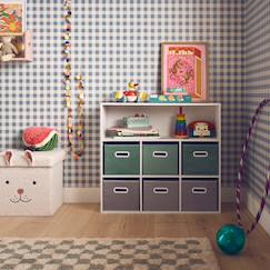 Chambre et rangement-Meuble de rangement pour enfant camille avec 7 compartiments et 6 paniers en velours
