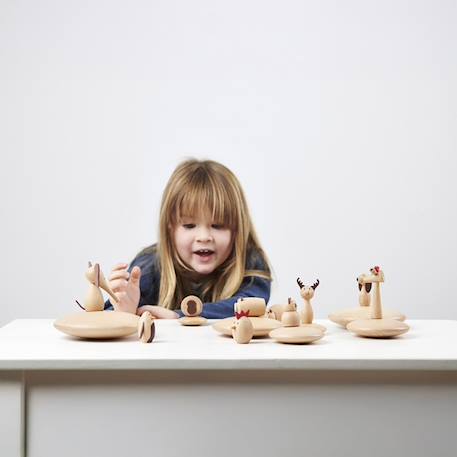 Set de 10 animaux en bois Beige 2 - vertbaudet enfant 