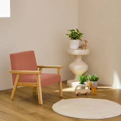 Chambre et rangement-Fauteuil scandinave enfant velours côtelé et bois d'hévéa isak l 47 x p 43,5 x h 50cm