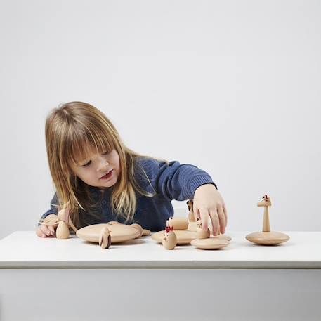 Set de 10 animaux en bois Beige 5 - vertbaudet enfant 