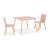 Table carrée enfant bois de pin 2 assises - judith Blanc+Rose+Vert+Vert olive 8 - vertbaudet enfant 
