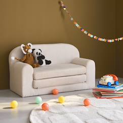 Chambre et rangement-Canapé lit enfant en velours côtelé dépliable, l 90 x p 43 x h 51,5 cm