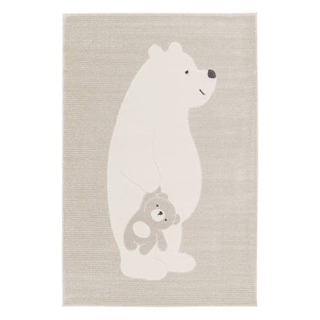 Tapis enfant beige / crème, tapis intérieur oursons, poils ras Beige 2 - vertbaudet enfant 