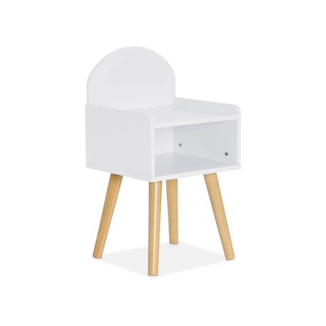 Table de chevet chambre enfant, pieds en pin Blanc+Rose+Vert 2 - vertbaudet enfant 
