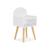 Table de chevet chambre enfant, pieds en pin Blanc+Rose+Vert 2 - vertbaudet enfant 