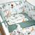 Tour de lit universel en gaze de coton safari Safari, vert, gris, blanc 2 - vertbaudet enfant 