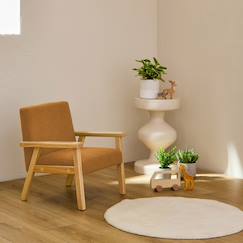 Chambre et rangement-Fauteuil scandinave enfant velours côtelé et bois d'hévéa isak l 47 x p 43,5 x h 50cm
