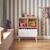 Bibliothèque enfant 2 étagères 2 portes Blanc+Rose+Vert 1 - vertbaudet enfant 