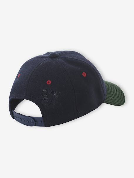 Casquette chaude « Baltimore » garçon en lainage et velours marine 3 - vertbaudet enfant 