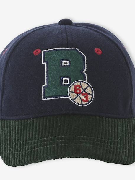 Casquette chaude « Baltimore » garçon en lainage et velours marine 2 - vertbaudet enfant 