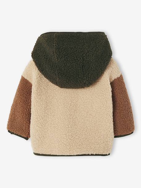 Manteau bébé en sherpa à capuche sable 4 - vertbaudet enfant 