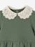 Robe bébé en molleton avec col en crochet vert 3 - vertbaudet enfant 