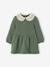 Robe bébé en molleton avec col en crochet vert 1 - vertbaudet enfant 
