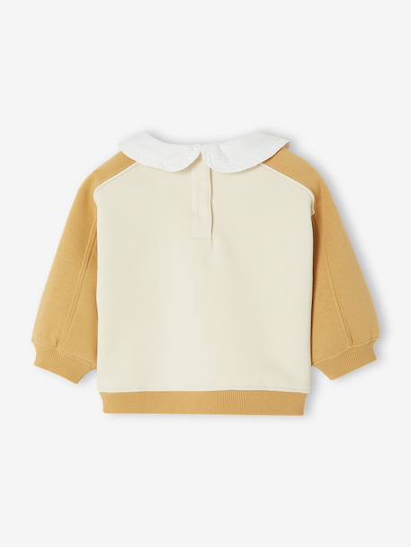 Sweat-shirt bébé fille col claudine ocre 2 - vertbaudet enfant 