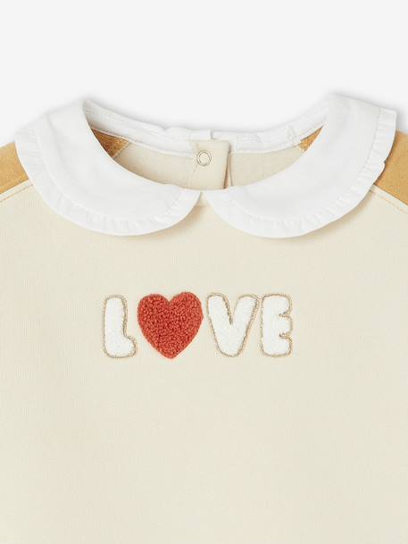Sweat-shirt bébé fille col claudine ocre 4 - vertbaudet enfant 