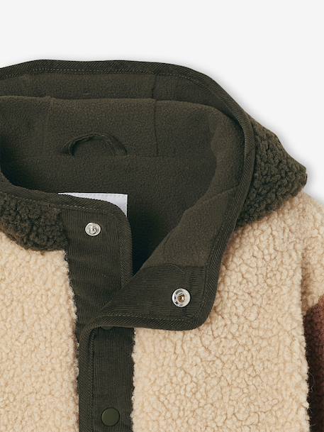 Manteau bébé en sherpa à capuche sable 5 - vertbaudet enfant 