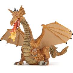 Jouet-Jeux d'imagination-Figurine dragon or avec flamme