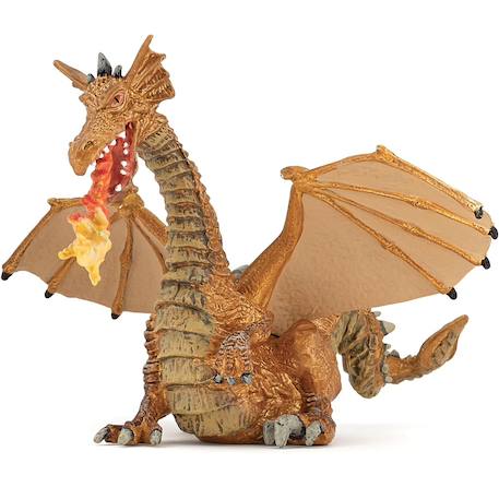 Figurine dragon or avec flamme Beige 1 - vertbaudet enfant 