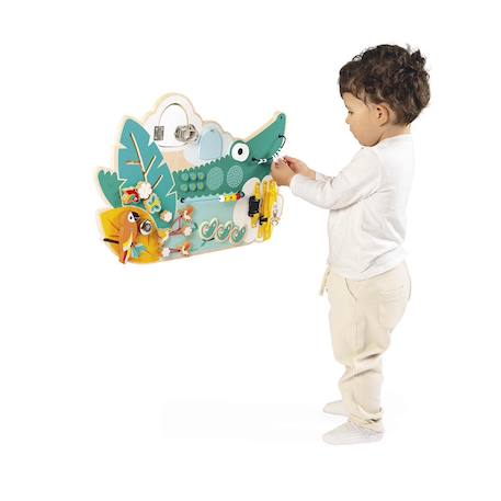 Panneau d'activités en bois fsc, busy board Vert 3 - vertbaudet enfant 
