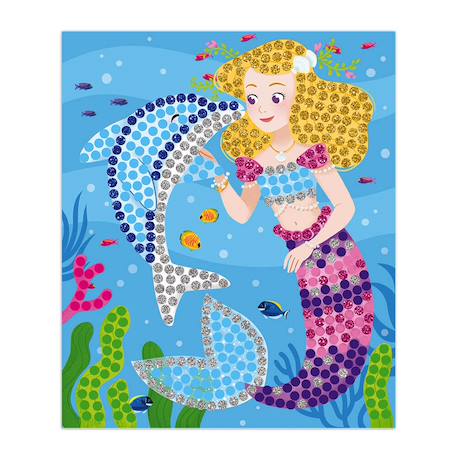 Mosaïques dauphins et sirènes Bleu 4 - vertbaudet enfant 