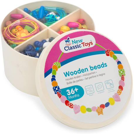 Boîte de perles en bois - 260 gr. Beige 4 - vertbaudet enfant 