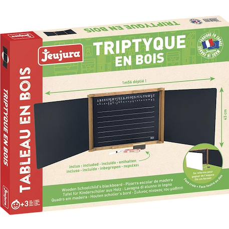 Tableau triptyque en bois Noir 3 - vertbaudet enfant 