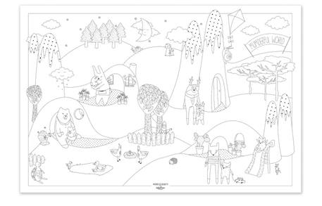 Poster à colorier monde merveilleux xl Blanc 2 - vertbaudet enfant 