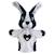 Marionnette lapin noir et blanc Noir 1 - vertbaudet enfant 