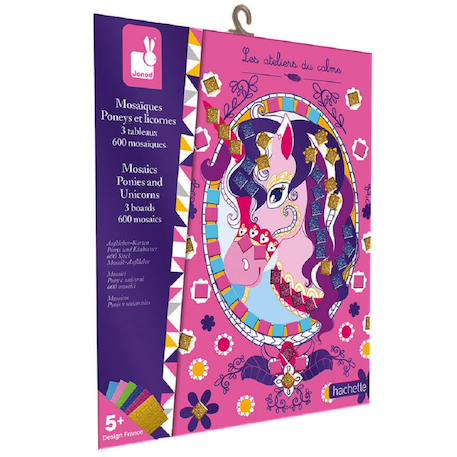 Mosaïques poneys et licornes Rose 1 - vertbaudet enfant 