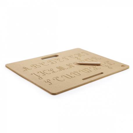 Tablette écriture majuscules cursives montessori Marron 3 - vertbaudet enfant 
