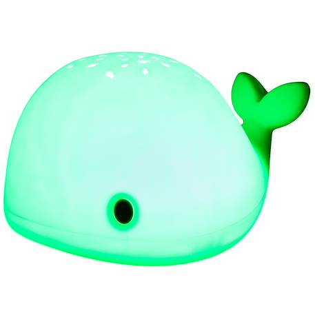 Veilleuse baleine avec télécommande Blanc+Bleu 3 - vertbaudet enfant 