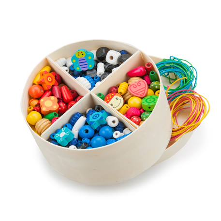 Boîte de perles en bois - 260 gr. Beige 1 - vertbaudet enfant 