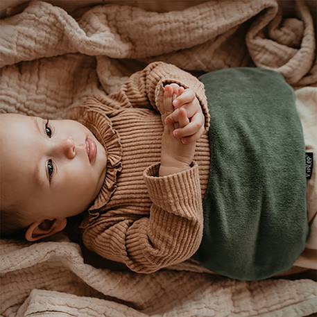 Bouillotte sèche déhoussable aux graines de lin - calming green Vert 2 - vertbaudet enfant 