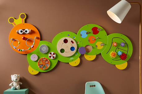 Panneau d'activités mural chenille Vert 6 - vertbaudet enfant 
