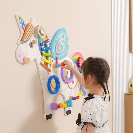 Panneau d'activités mural licorne Blanc 3 - vertbaudet enfant 