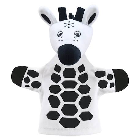 Marionnette girafe noir et blanc Noir 1 - vertbaudet enfant 